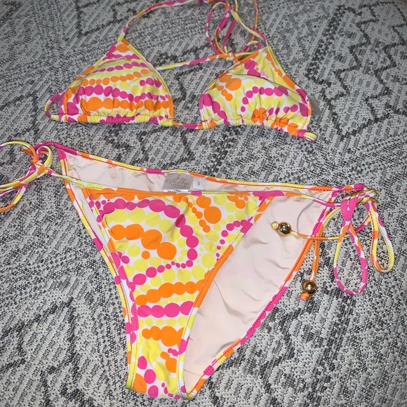 Milly Other - NWOT Milly size small bikini orange yellow and pink